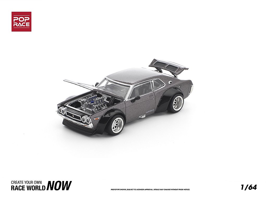 PRÉ-VENDA *** Nissan Laurel C130 1:64 POP RACE Cinza - 20 anos