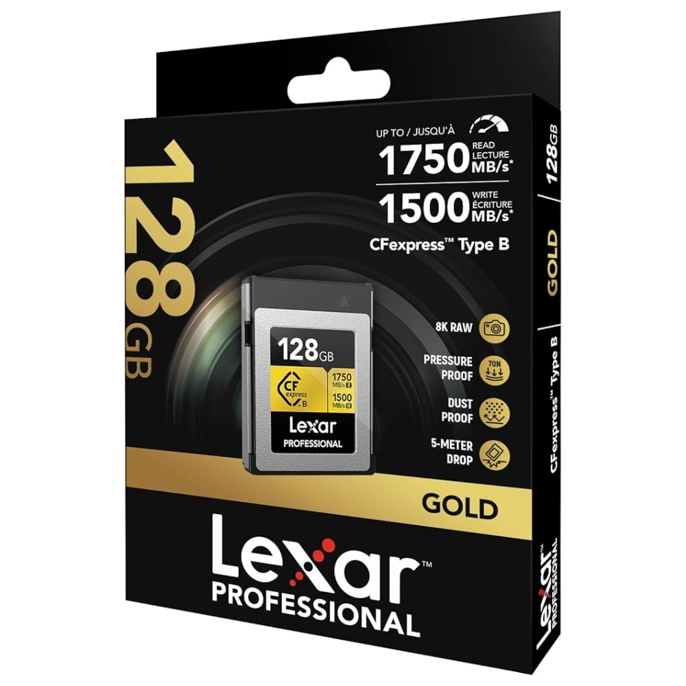 Cartão de Memória CFexpress Lexar Profissional Gold 128GB Type B