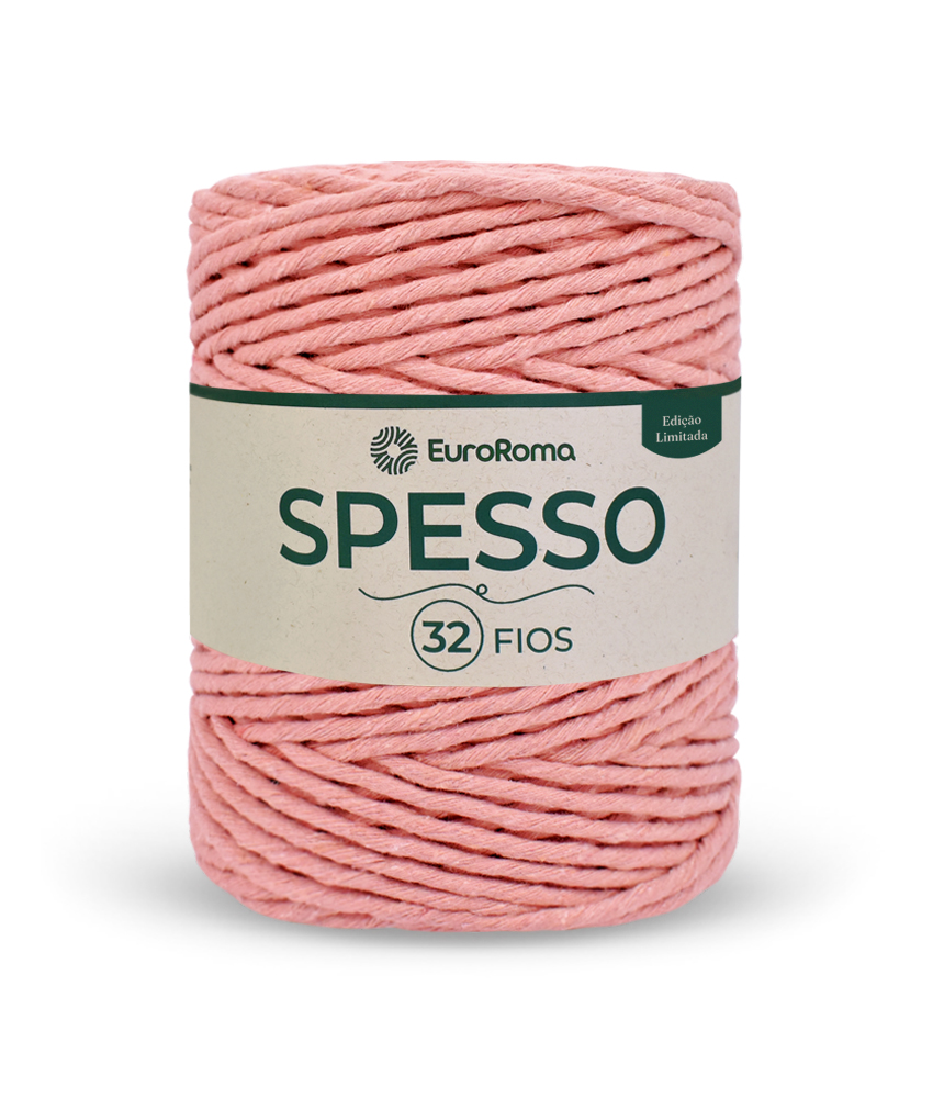 Barbante Spesso 32 Fios - EuroRoma - 1kg - Cor Malva - Bambu Rosa