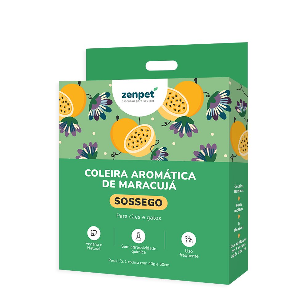 Coleira Aromática Sossego Maracujá Zenpet - imagem do produto