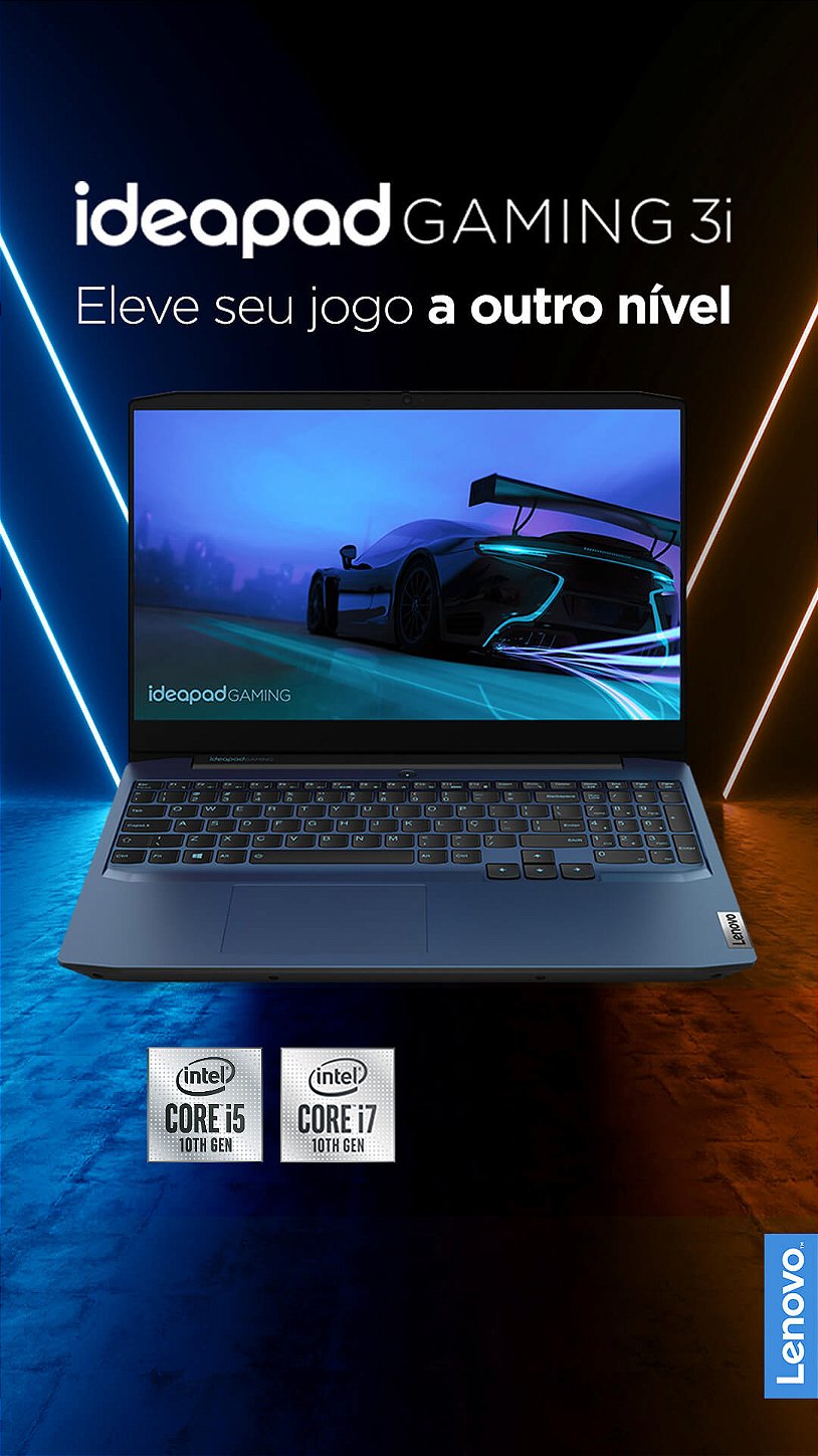 Lenovo Gaming 3i - Intel i5 - 16Gb Ram - 1Tb SSD - Placa dedicada 4Gb -  LevTech Store