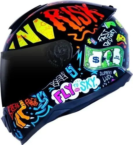 Capacete Norisk Razor Vibes Preto Brilho - Maremoto