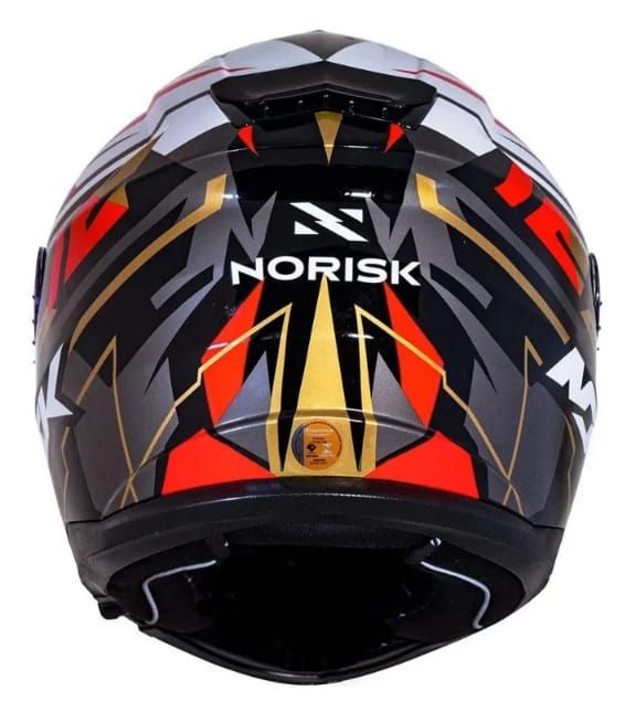 Capacete Norisk Strada Circuit Vermelho Preto e Branco - Maremoto