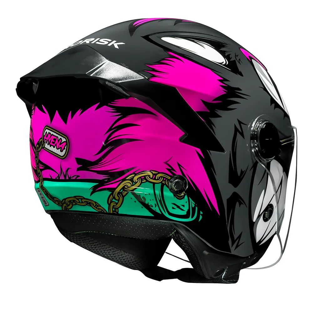 Capacete Aberto Norisk Neo Hyena Rosa - Maremoto