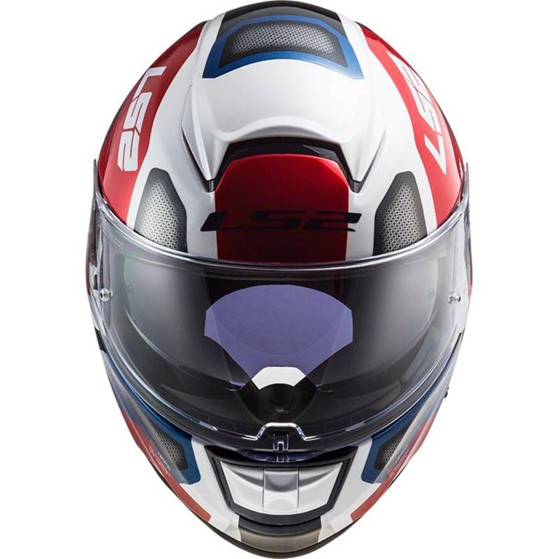 Capacete LS2 Vector FF397 Evo Automat - Branco/Vermelho/Azul (Tri