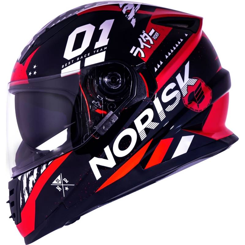 Capacete Norisk FF302 Soul Tokyo Vermelho (Viseira Solar) - Maremoto