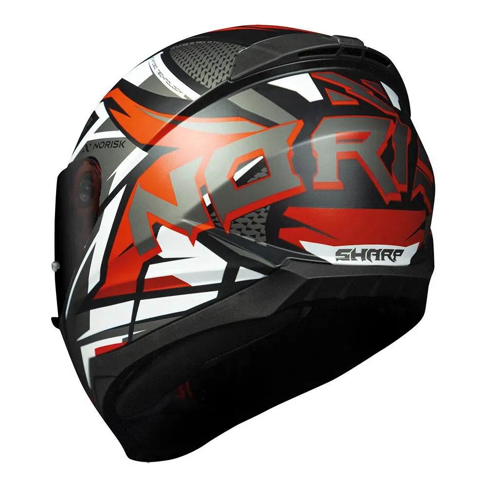 Capacete Norisk Razor Sharp Preto Vermelho - Maremoto