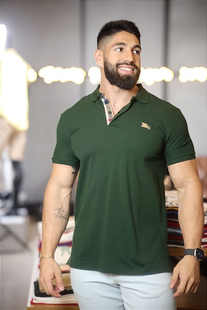 Polo top burberry verde