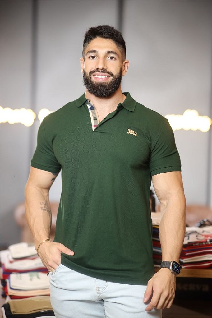 Polo burberry clearance verde