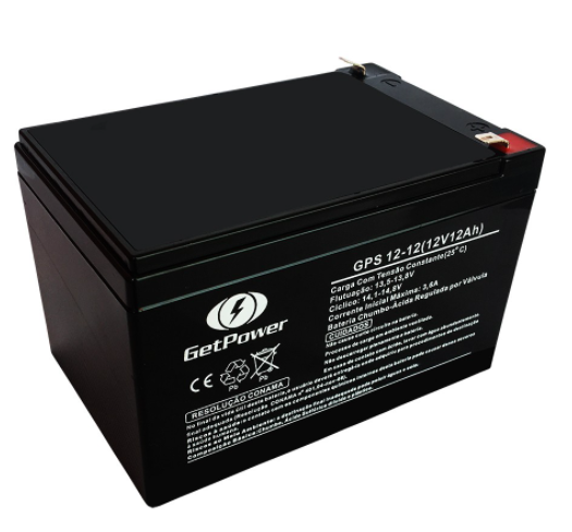 BATERIA SELADA 12V 12ah GETPOWER - VRLA AGM - BRASPOWER