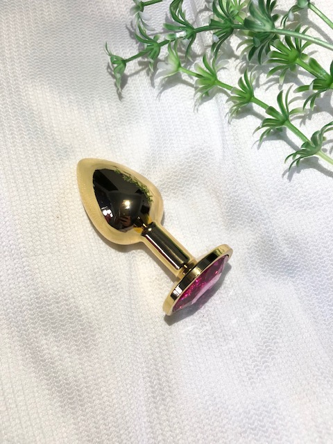 plug anal dourado Plug Anal DOURADO Com Pedra CRAVEJADA TAM-M -HA144DC main image 1