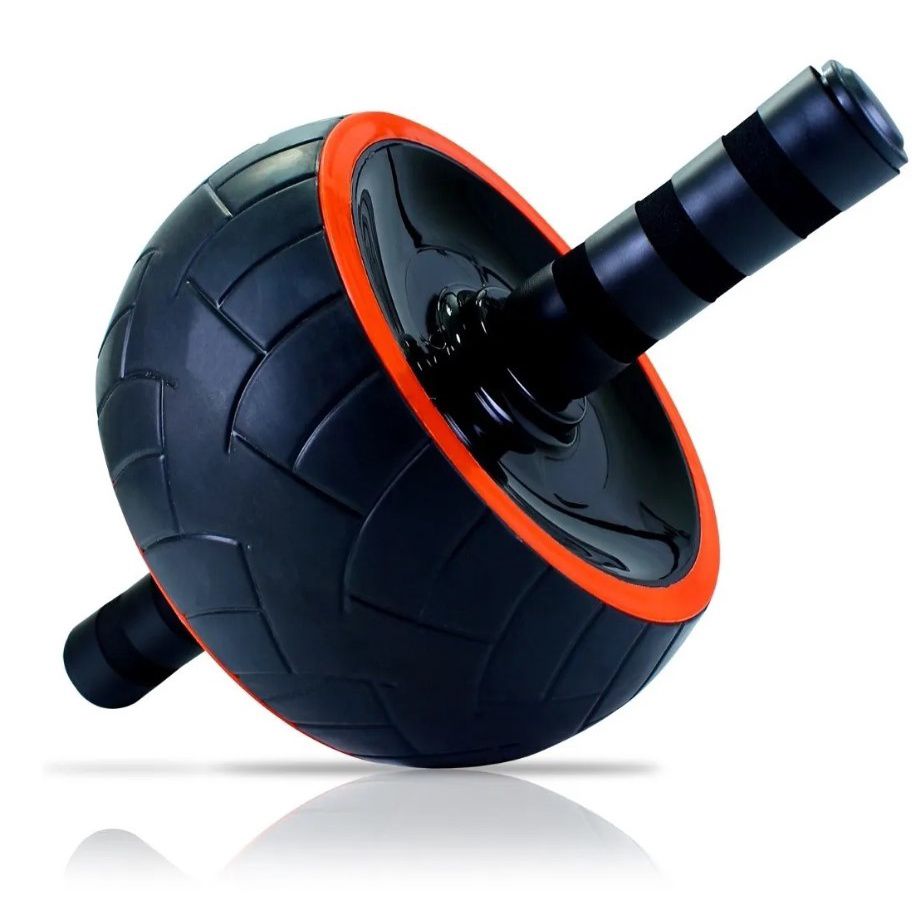 Roda Abdominal Large ABWheel Rolo Funcional Exercícios Lombar