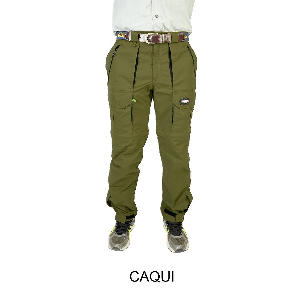 Calça / Bermuda de pesca Rock Adventure UV50 + Camo Militar