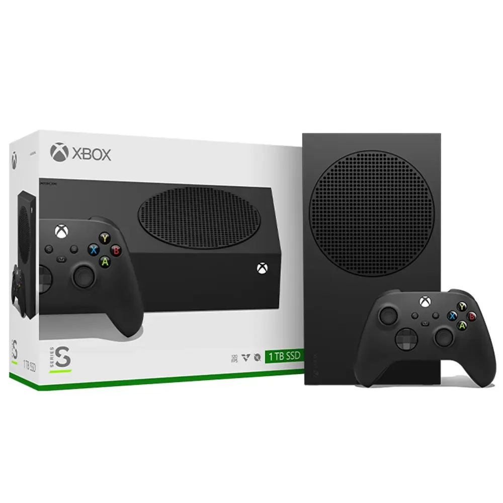Console Microsoft Xbox Series S 1TB Carbon Black Xbox Series S 1TB Preto www.maicongames .br