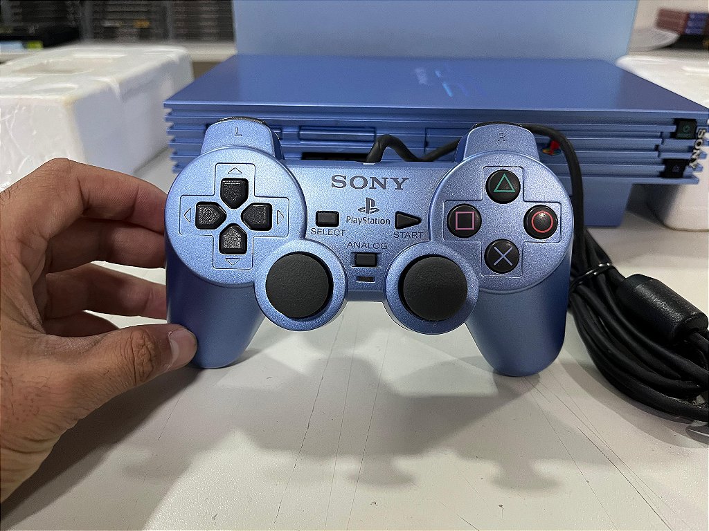 プレイステーション2 アクア PlayStation 2, Aqua Blue, Na Caixa Seriado, Modelo SCPH