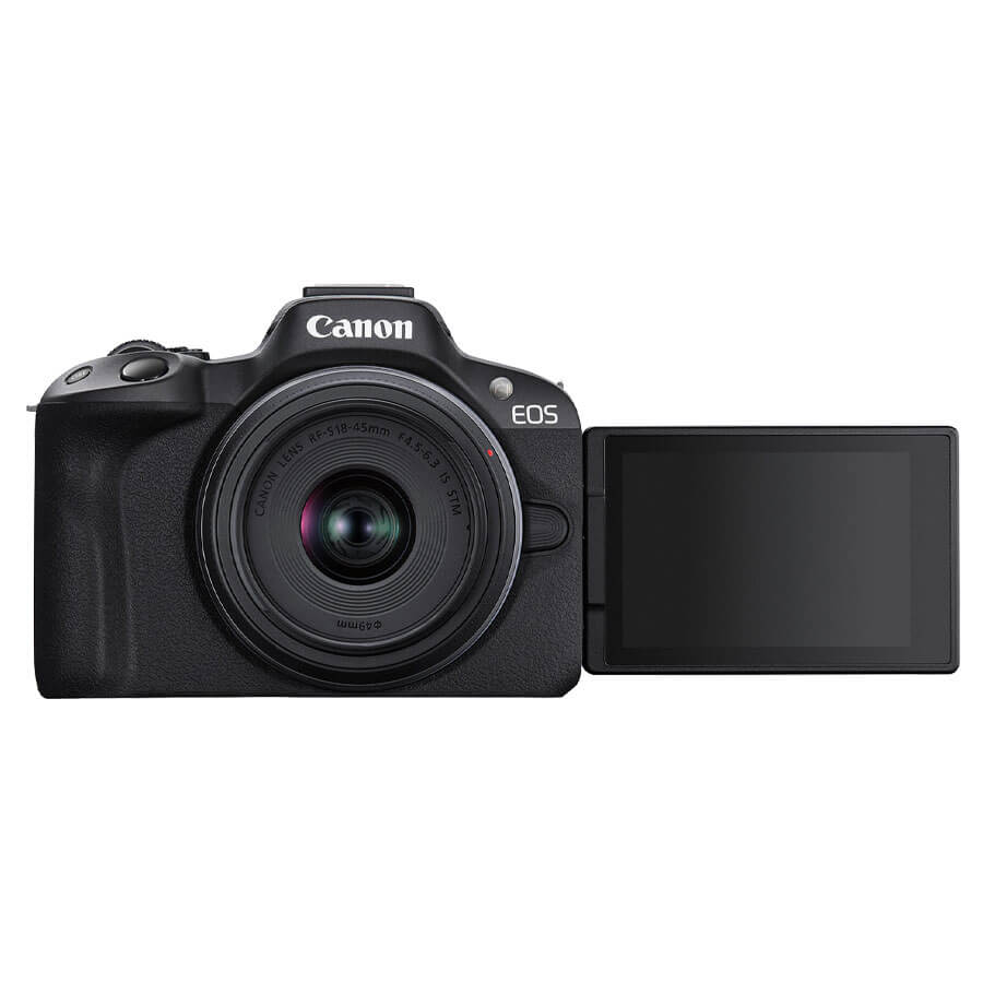Canon EOS R50 com Kit de lentes 18-45mm e 55-210mm - Nivídeo