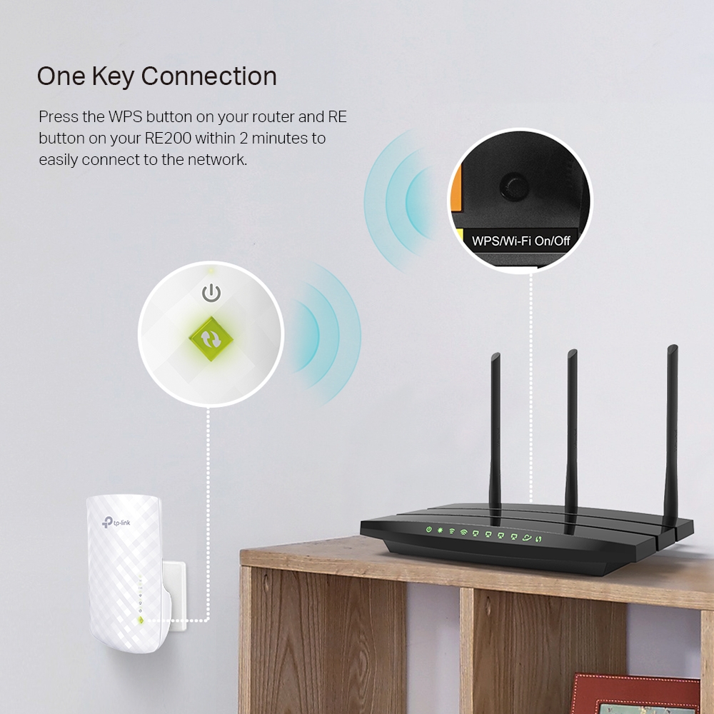 Repetidor TP Link AC750 WiFi Range Extender 24GHz ate 745Mb 2Plays Melhores ofertas voce encontra aqui