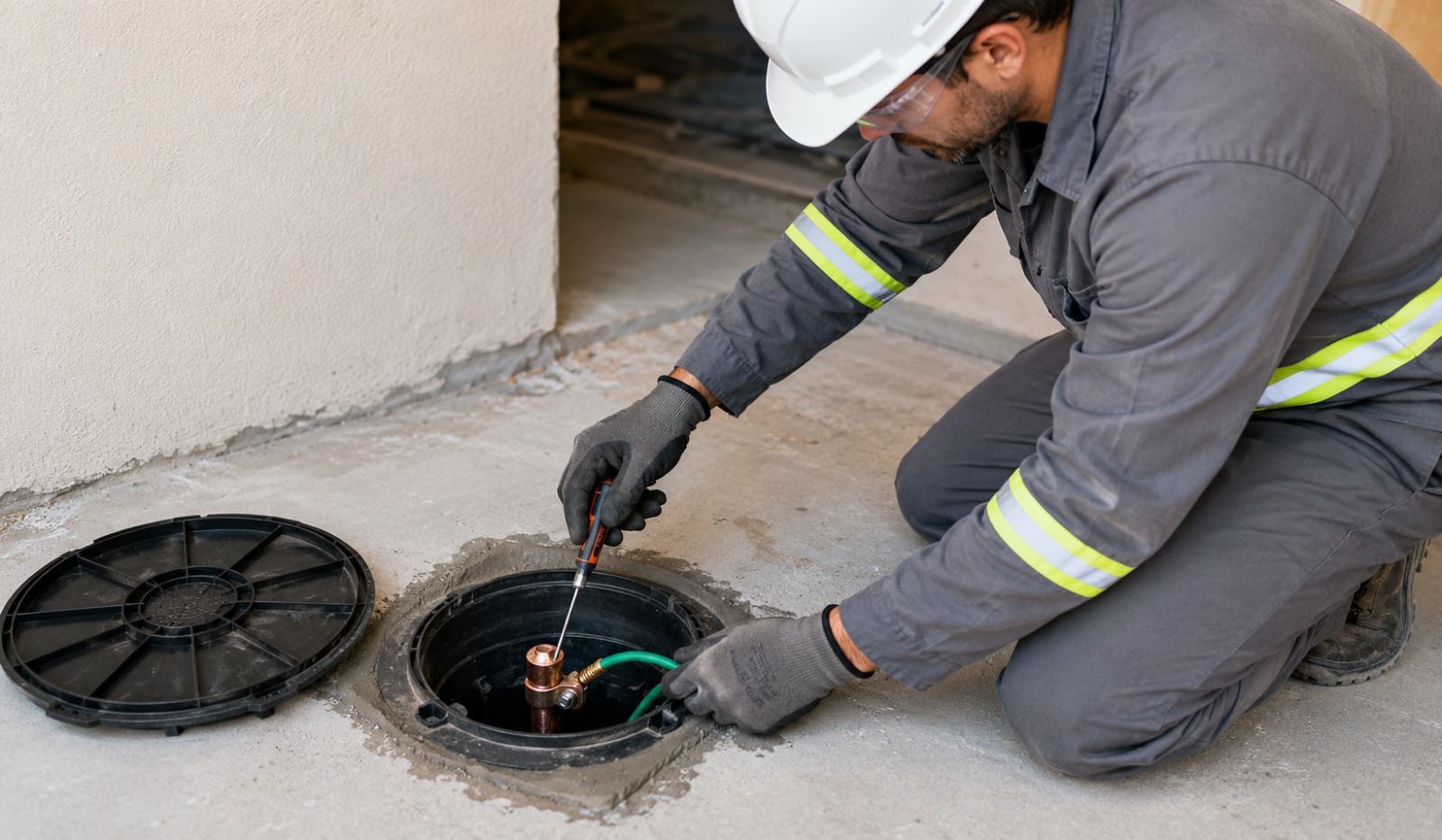 Caixa de inspeção para aterramento em instalação elétrica