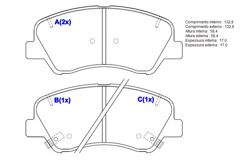 Jogo Pastilha Freio Dianteiro - SYL - HB20/HB20S/HB20X 1.6 16v