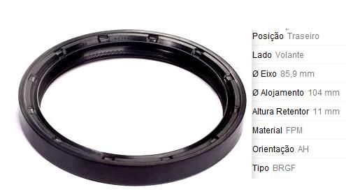 Retentor Motor Traseiro - Virabrequim/Mancal/Volante - Ipanema 1.8