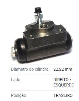Cilindro Roda Traseira - Hilux 2.5 16v 2006 a 2011 - BrunoCar Auto