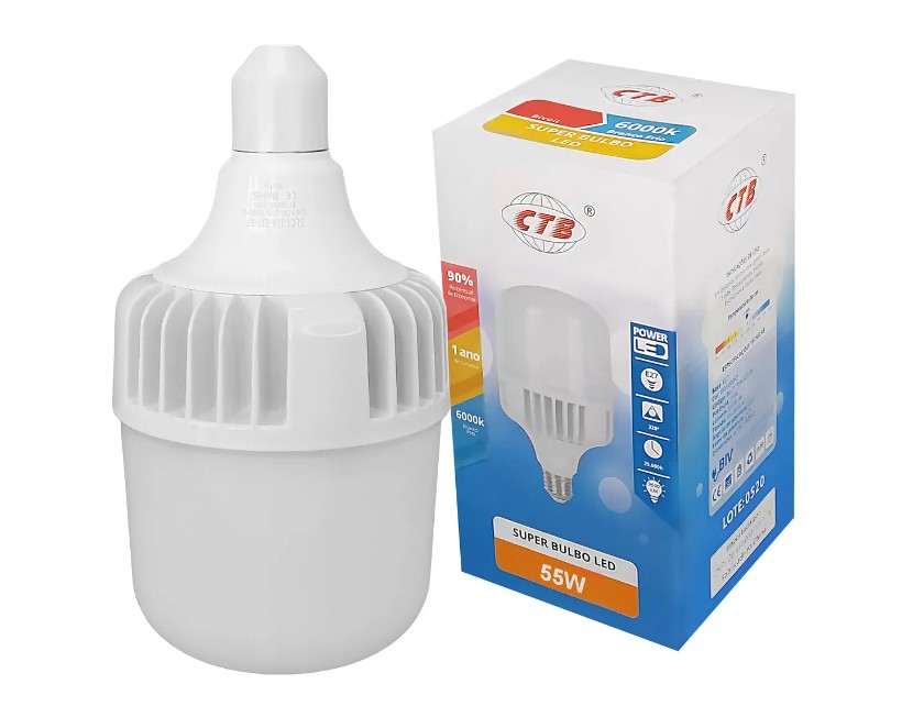 LAMPADA LED ALTA POTÊNCIA 50W 6500K LUZ FRIA E27 - Infra Elétrica