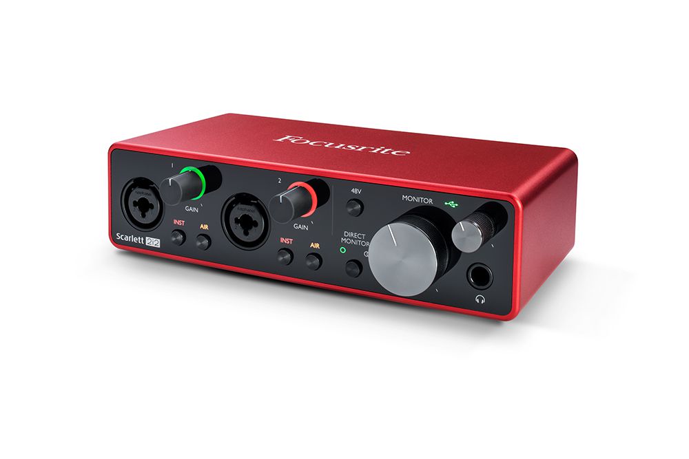 Interface de Audio Focusrite 2i2 - 4 Geração - 2 Anos de