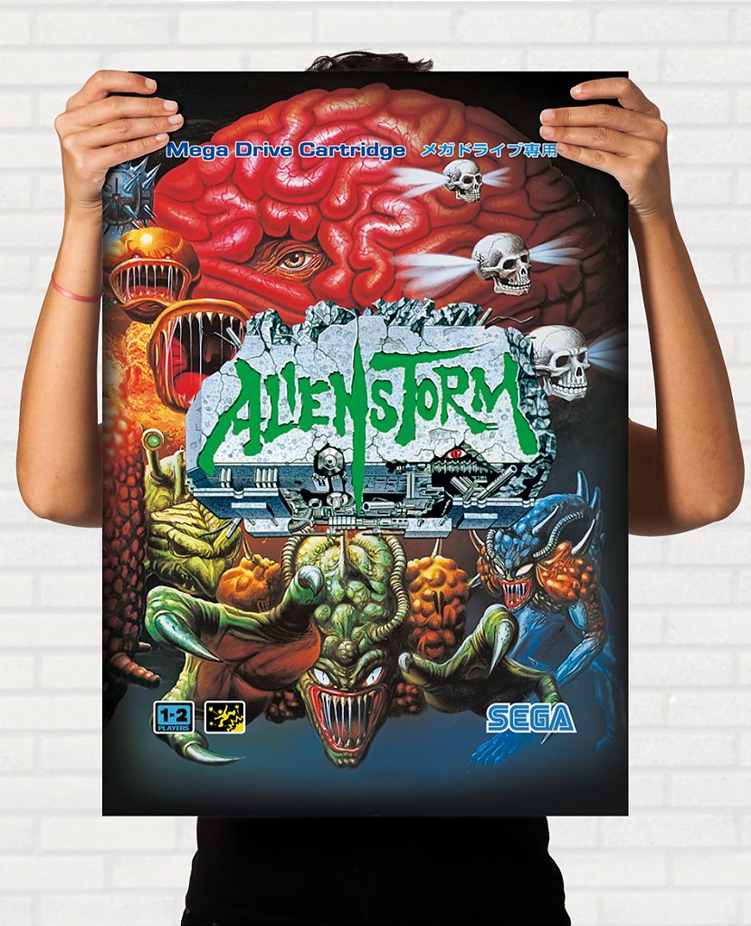 Poster Capa do Alien Storm - Sega Mega Drive Japonês - Final Frame