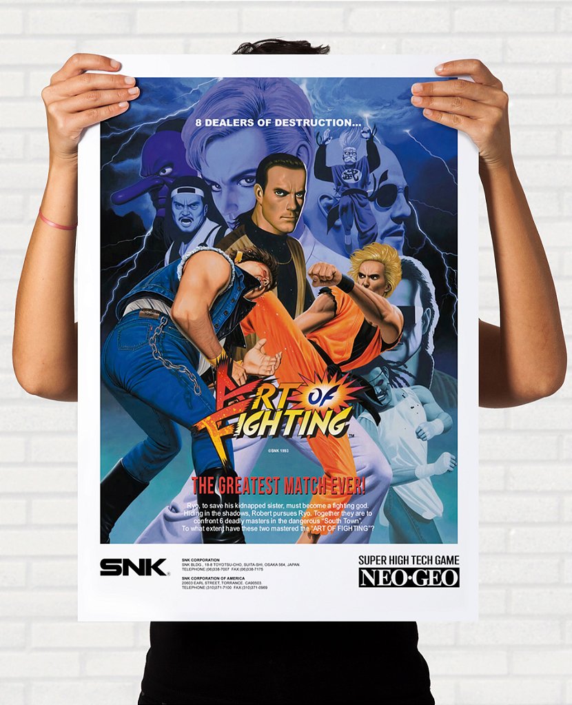 Quadro Art of Fighting - Pôster Arcade SNK - Final Frame Quadros
