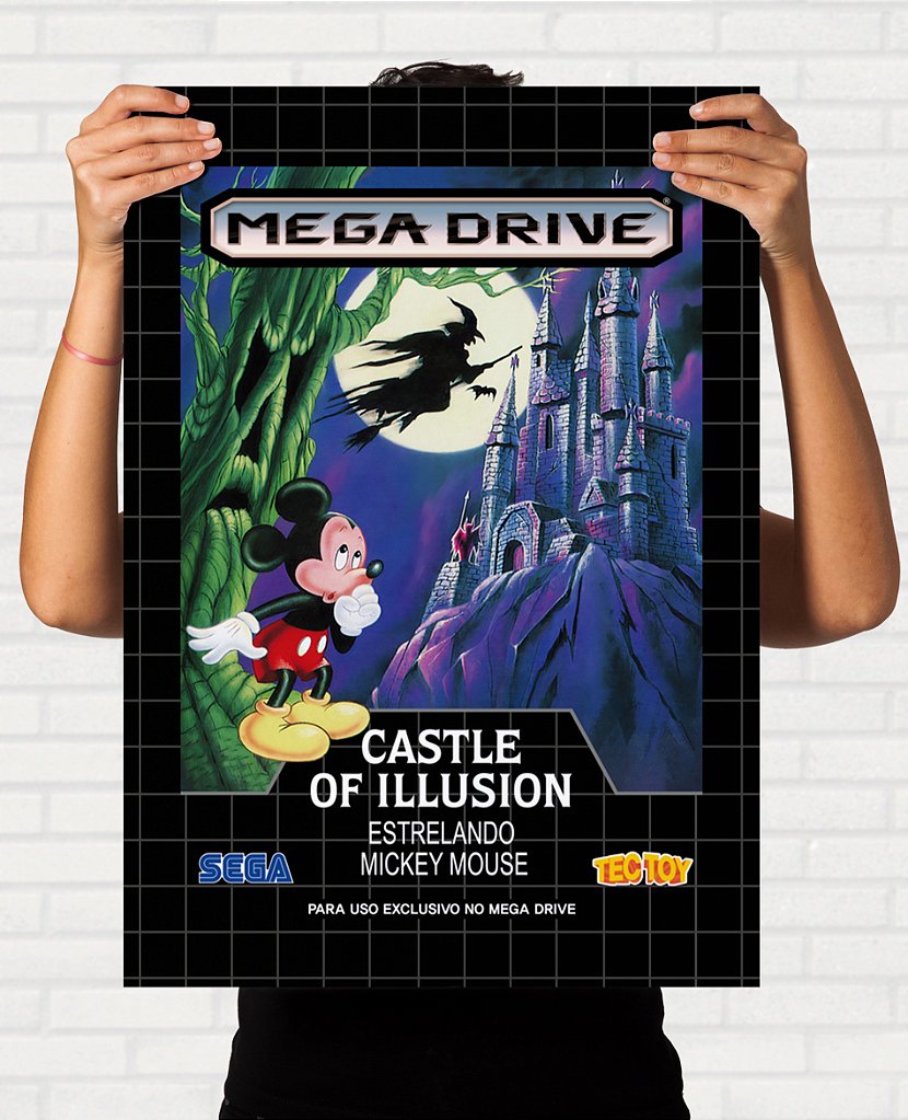 Poster Capa do Castle Of Illusion Mickey Mouse - Sega Mega Drive