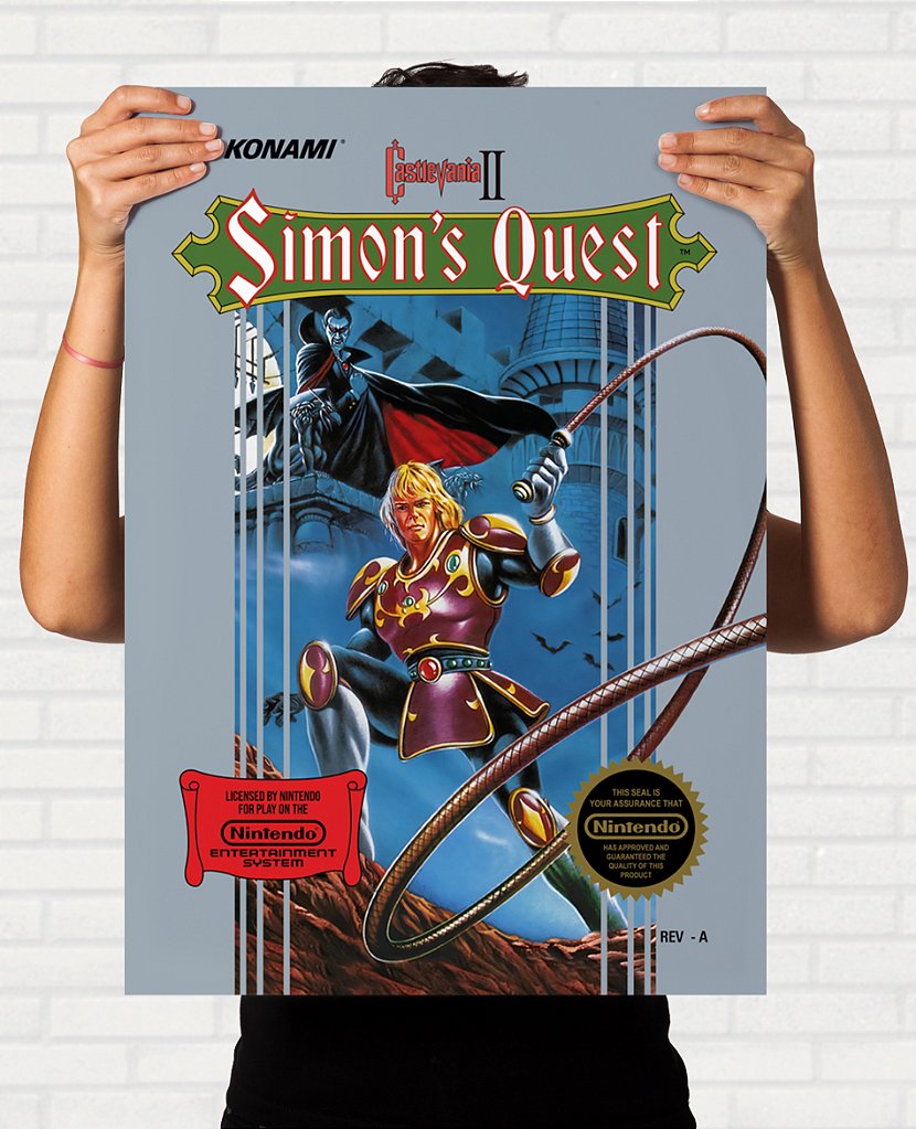 Poster Capa do Castlevania II Simon´s Quest - NES Americano