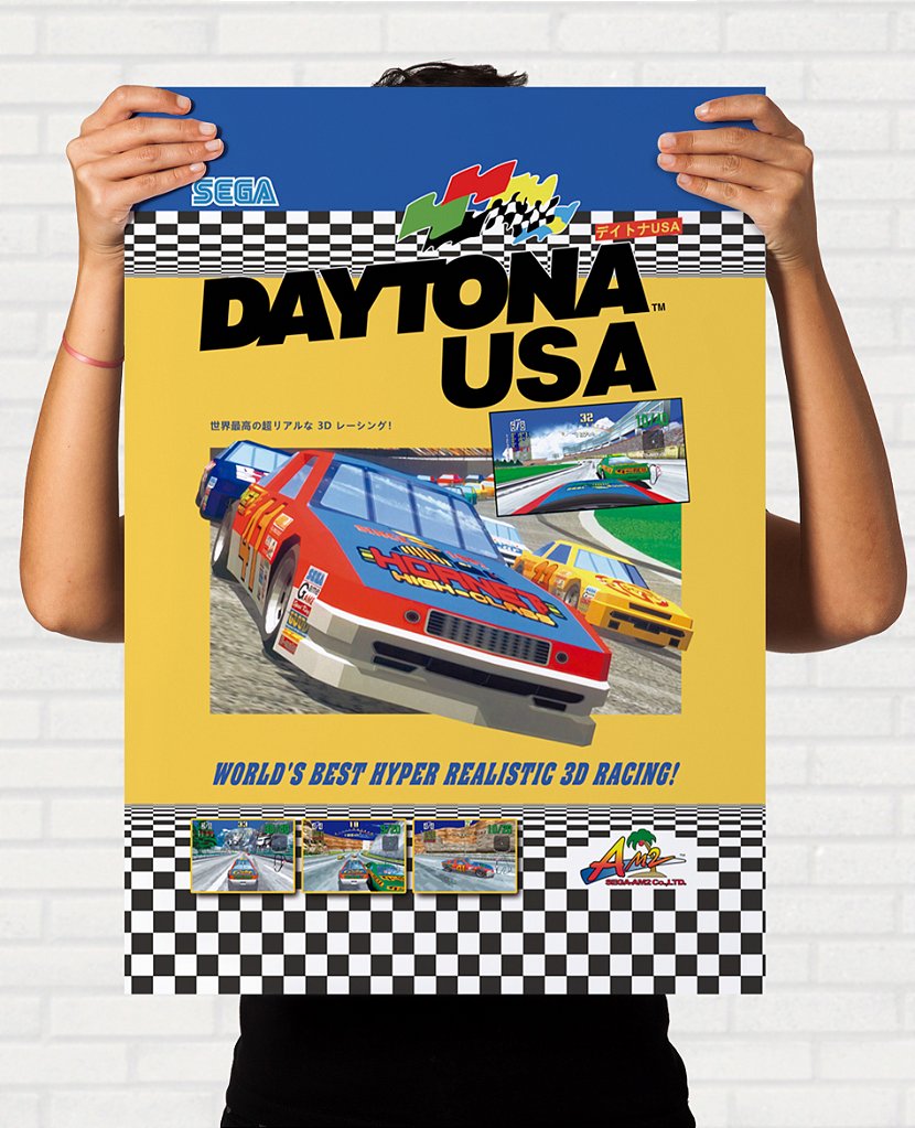 Poster Daytona USA - Pôster Arcade Sega - Final Frame Pôsteres