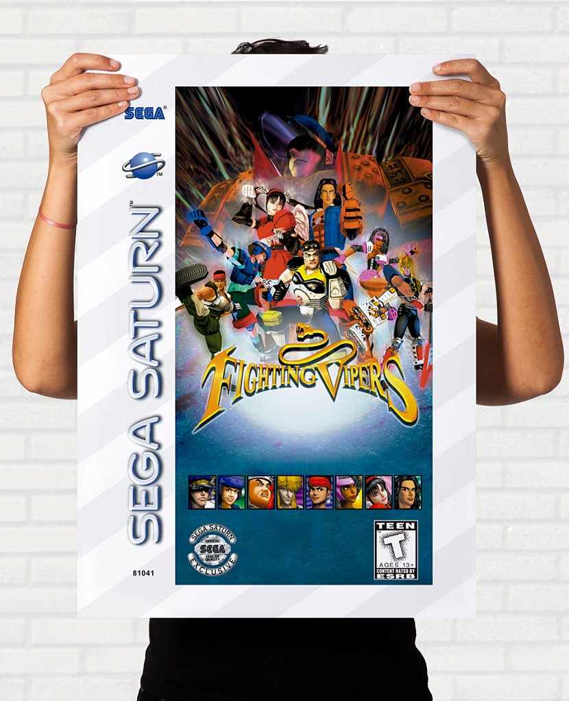 Poster Capa do Fighting Vipers - Sega Saturn Americano - Final