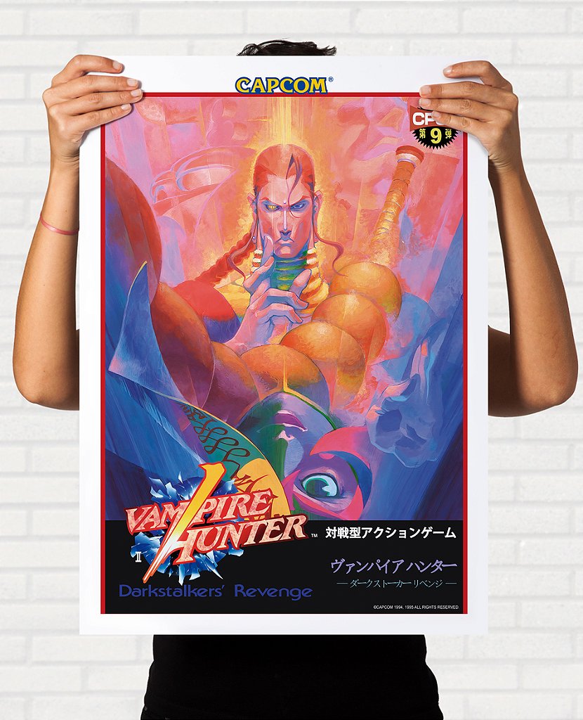Poster Vampire Hunter Darkstalker´s Revenge - Pôster Arcade Capcom