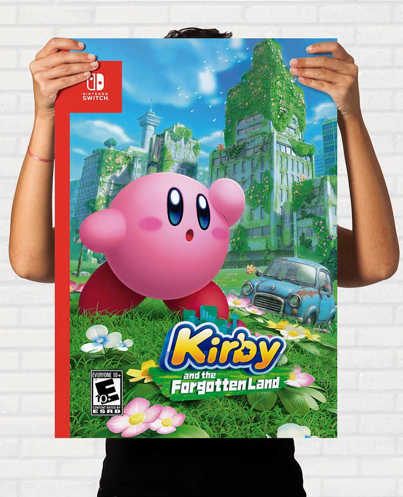 Poster Capa do Kirby and the Forgotten Land Nintendo Switch