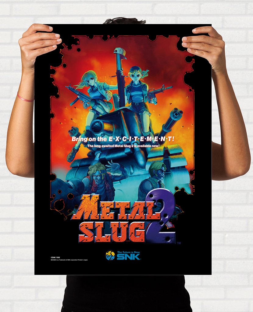 Quadro Metal Slug 2 - Pôster Arcade SNK - Final Frame Quadros