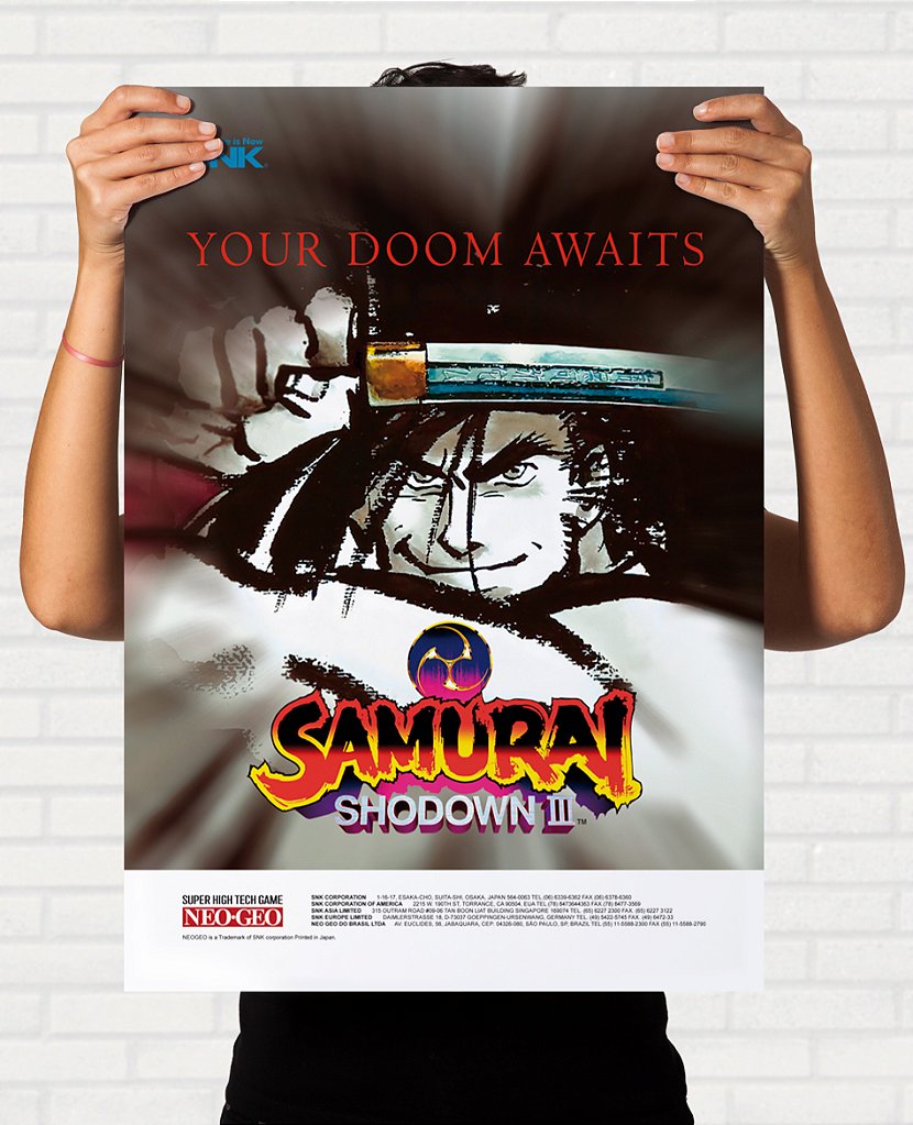 Poster Samurai Shodown 3 - Pôster Arcade SNK - Final Frame