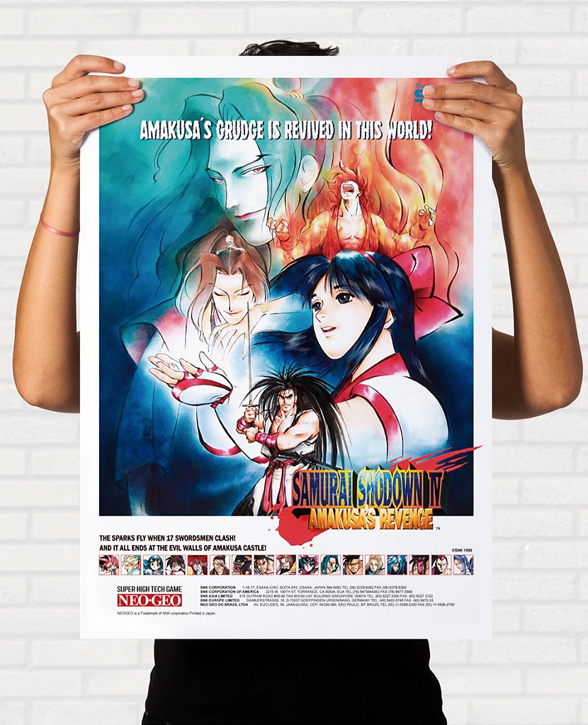 Poster Samurai Shodown 4 - Pôster Arcade SNK - Final Frame