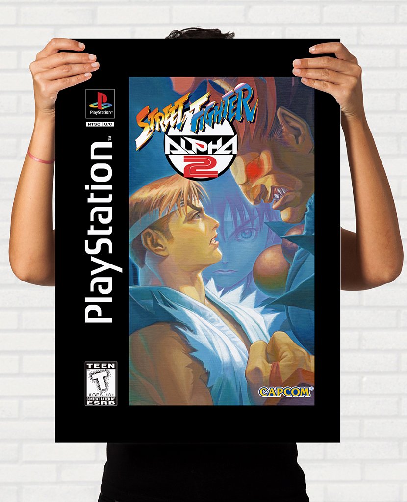 PS FEDA2(ポスター) Poster Capa do Street Fighter Alpha 2 - Sony PlayStation - Final