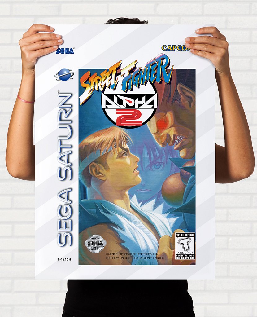Poster Capa do Street Fighter Alpha 2 - Sega Saturn - Final Frame