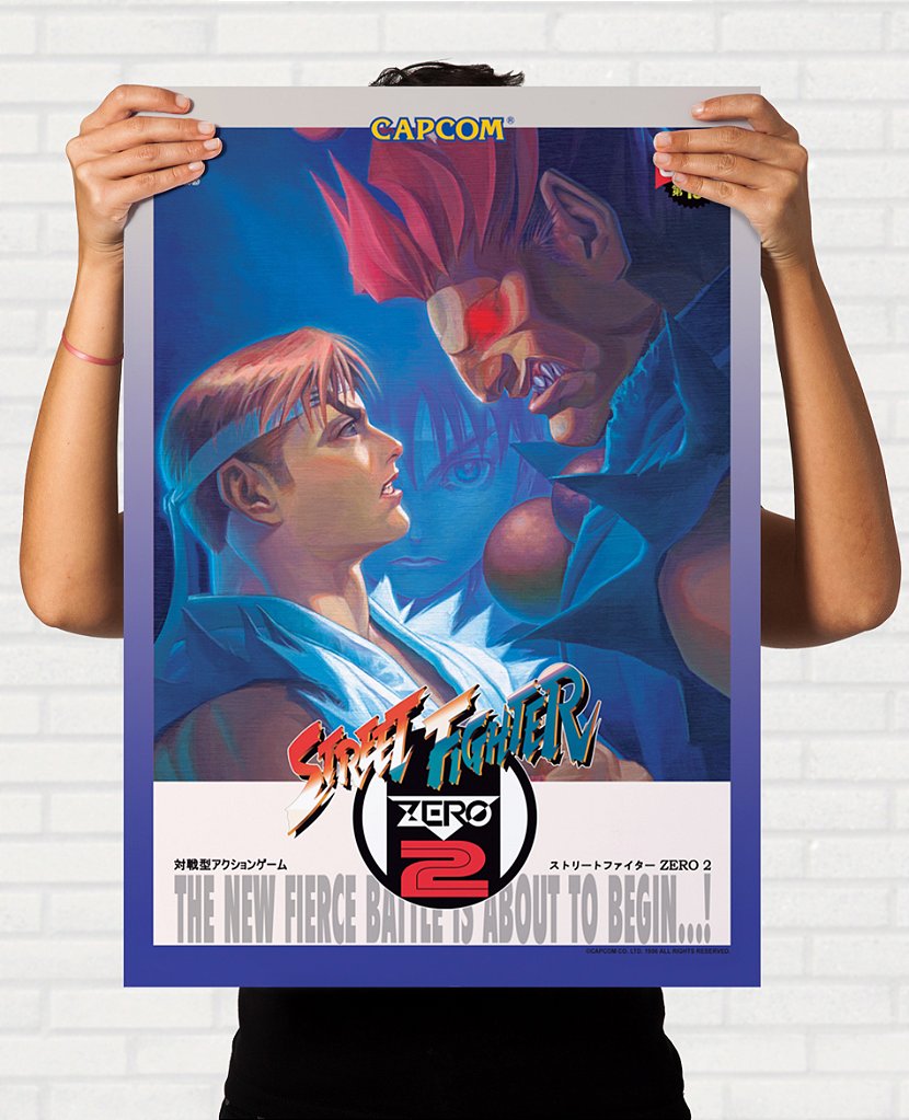 Quadro Street Fighter Zero 2 - Pôster Arcade Capcom - Final Frame