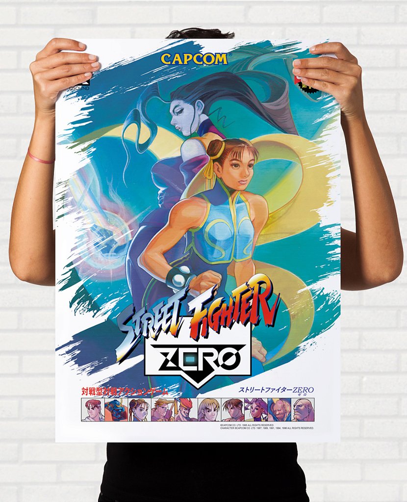 Poster Street Fighter Zero - Pôster Arcade Capcom - Final Frame