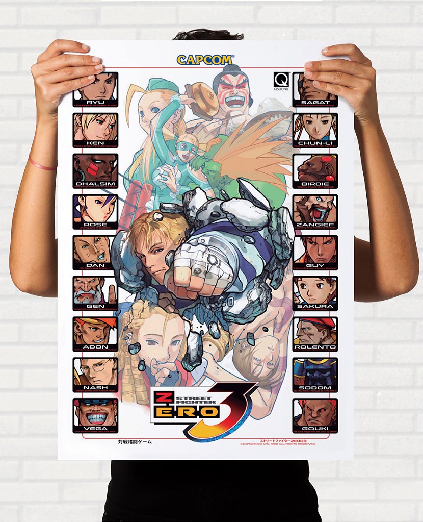 Poster Street Fighter Zero 3 - Pôster Arcade Capcom - Final Frame