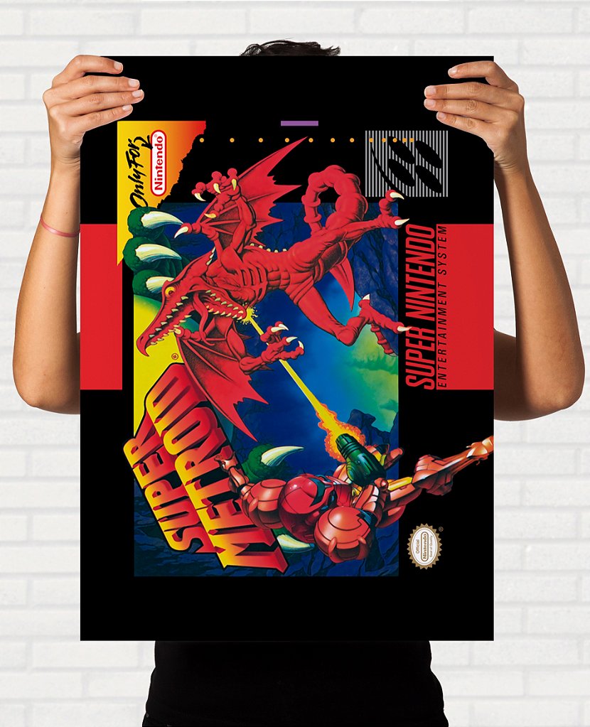 Quadro Capa do Super Metroid - Super Nintendo Americano - Final
