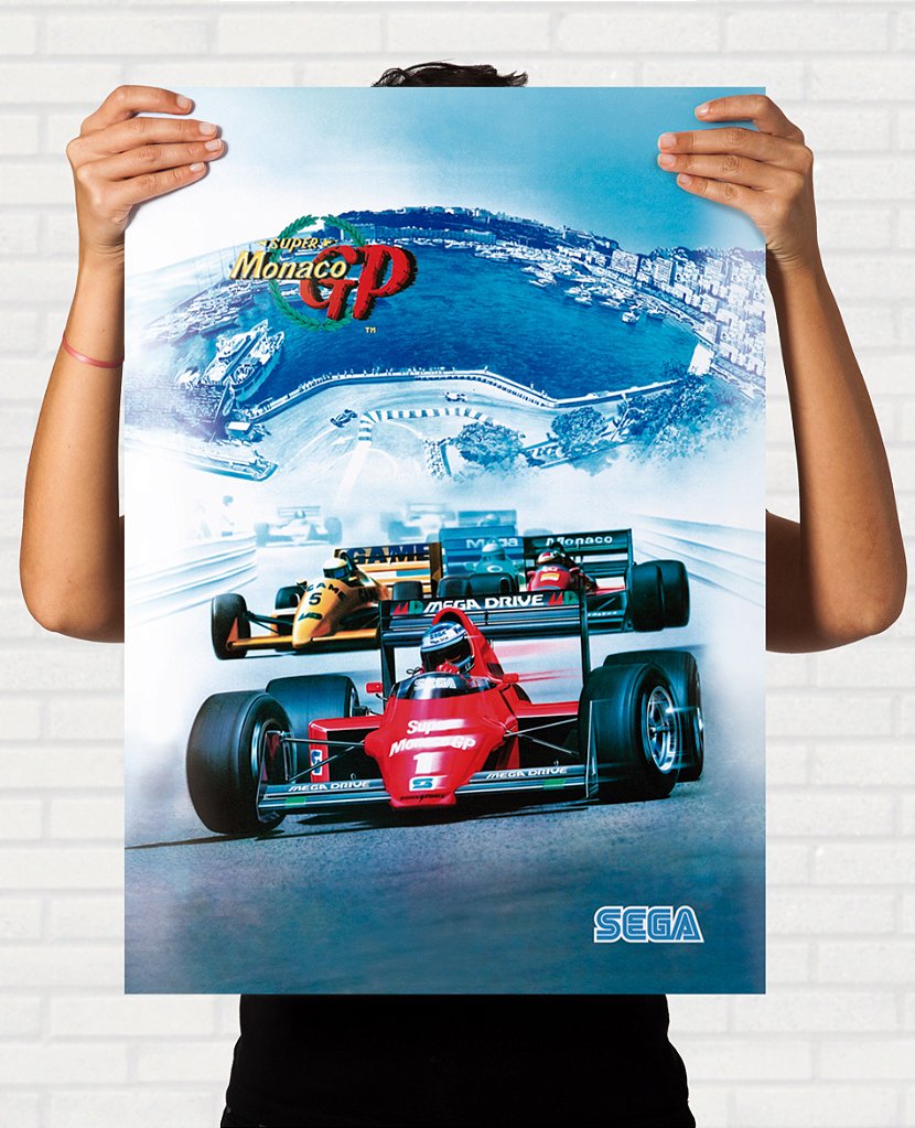 Poster Super Mônaco GP - Pôster Arcade Sega Mega Drive - Final
