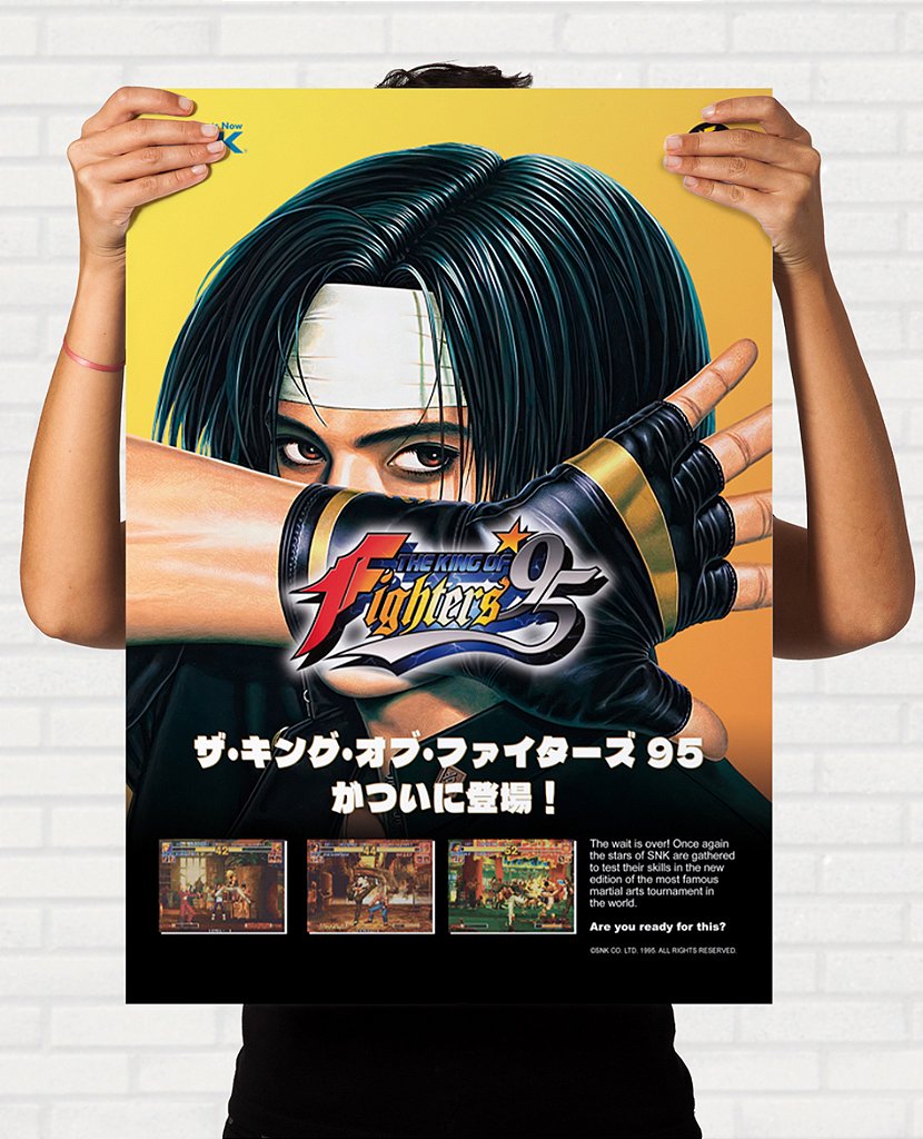 非売品　THE KING OF FIGHTERS '95 ポスター Quadro The King of Fighters 95 - Pôster Arcade SNK - Final Frame
