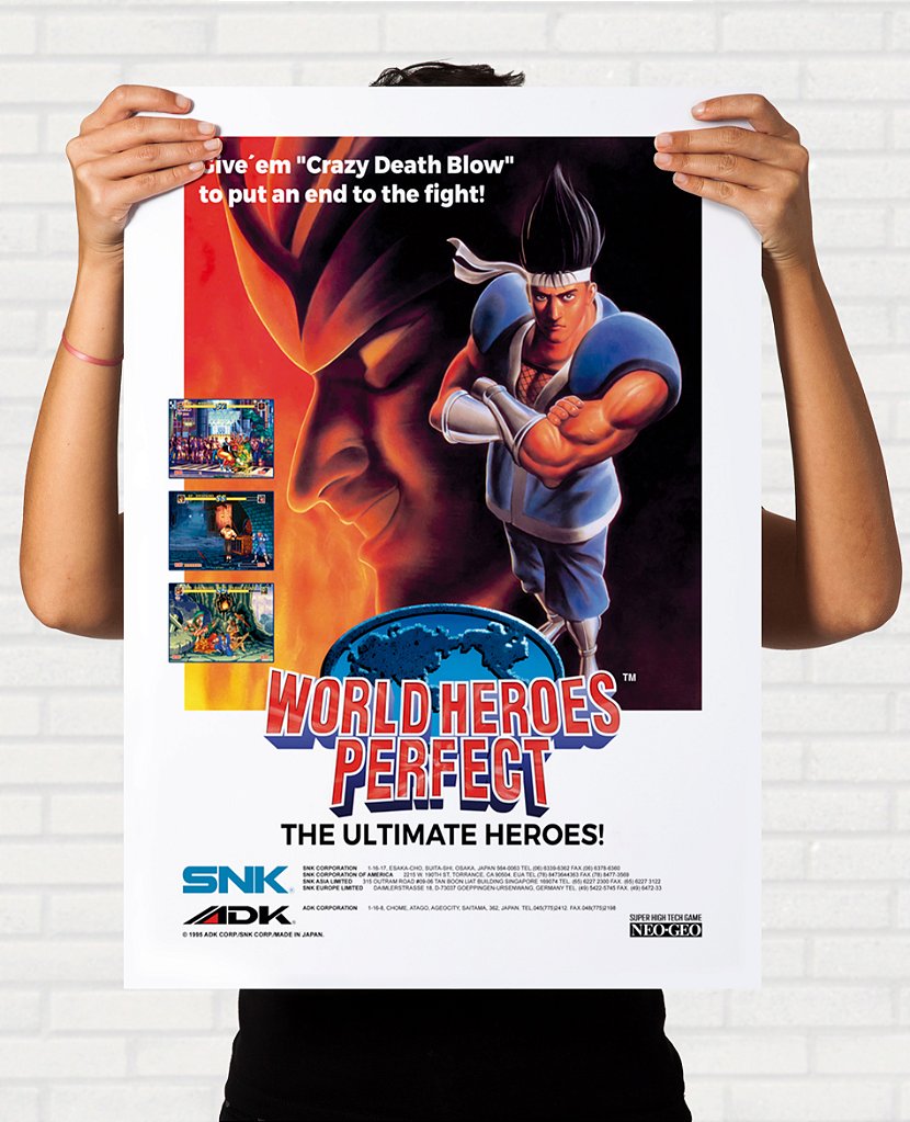 Poster World Heroes Perfect - Pôster Arcade SNK - Final Frame