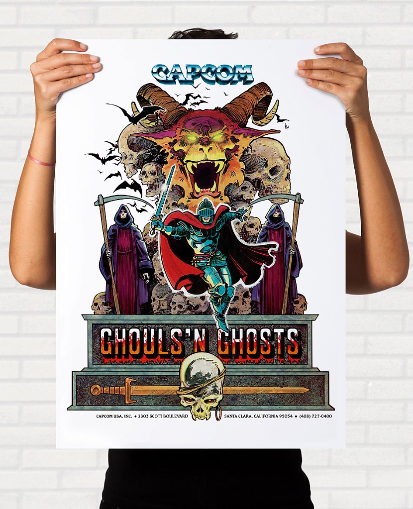 絵画 GHOST CRDP60% Quadro Ghouls´n Ghosts Poster - Arcade Pôster Capcom - Final Frame