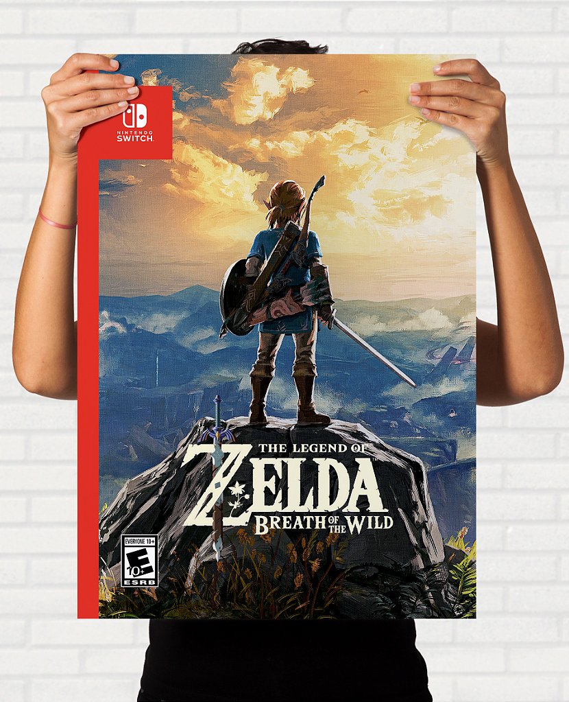 Quadro Capa do The Legend of Zelda Breath of the Wild - Nintendo