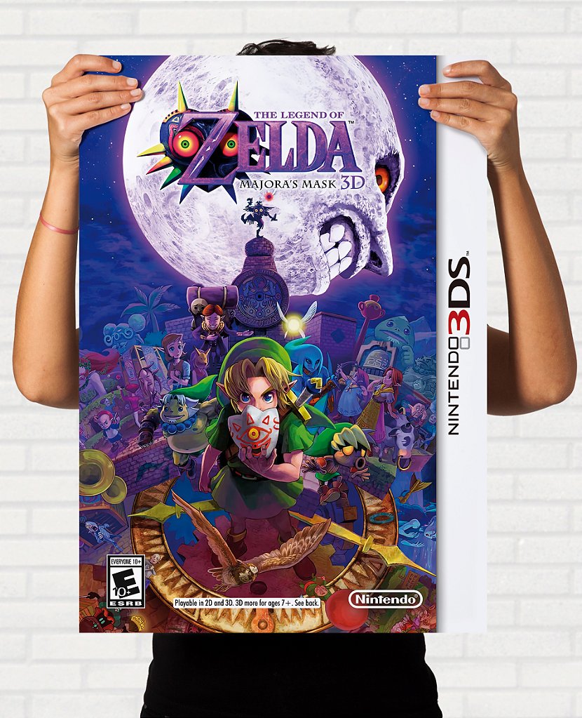 Poster Capa do The Legend of Zelda Majora´s Mask 3D - Nintendo 3DS
